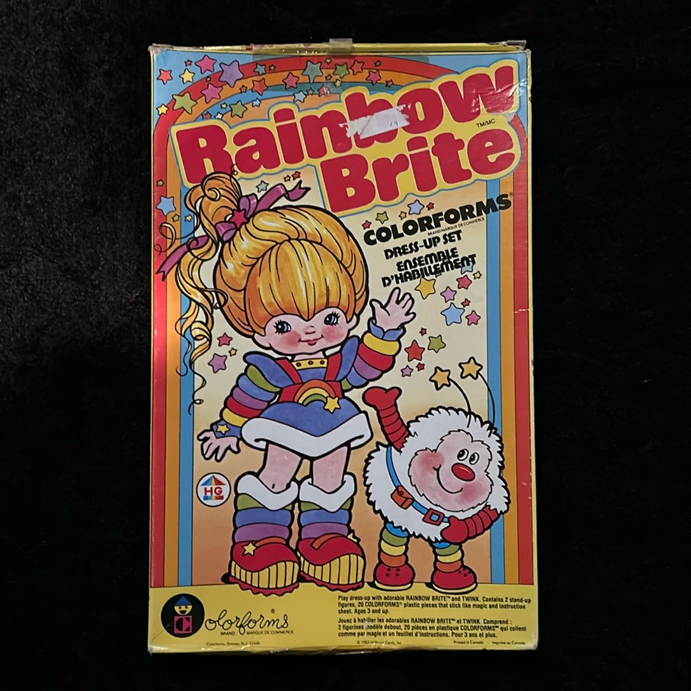 Rainbow Brite Colorforms vintage set